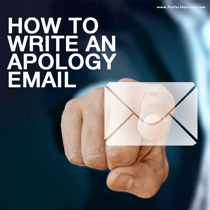 How to Write an Apology Email Man pointing at an email logo on glass