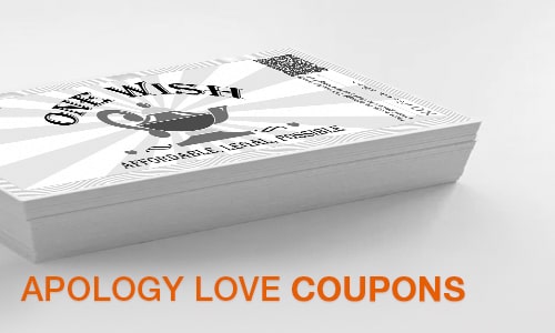 Apology Love Coupon Gift A stack of love coupons