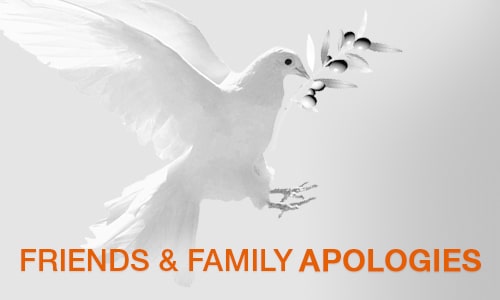 Family and Friends Apology Letters A dove holding an olive branch in its beak
