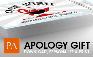 Stack of apology coupons