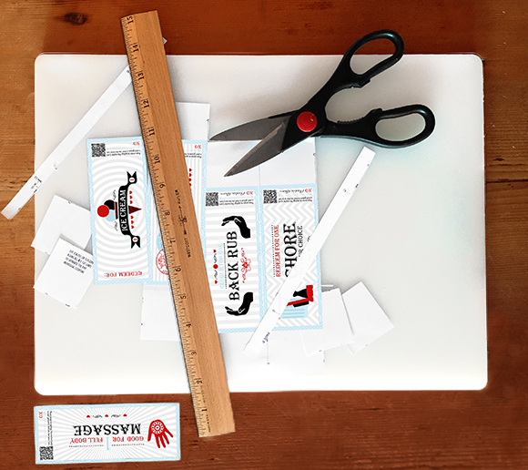 Cutting out the coupons