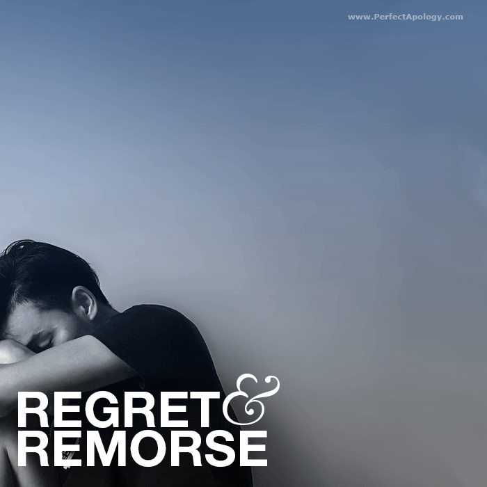 Regret, Remorse and Apologies Man huddled in the corner looking sad