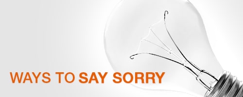 Ways to Say Sorry and Apologize A lightbulb that represents ideas