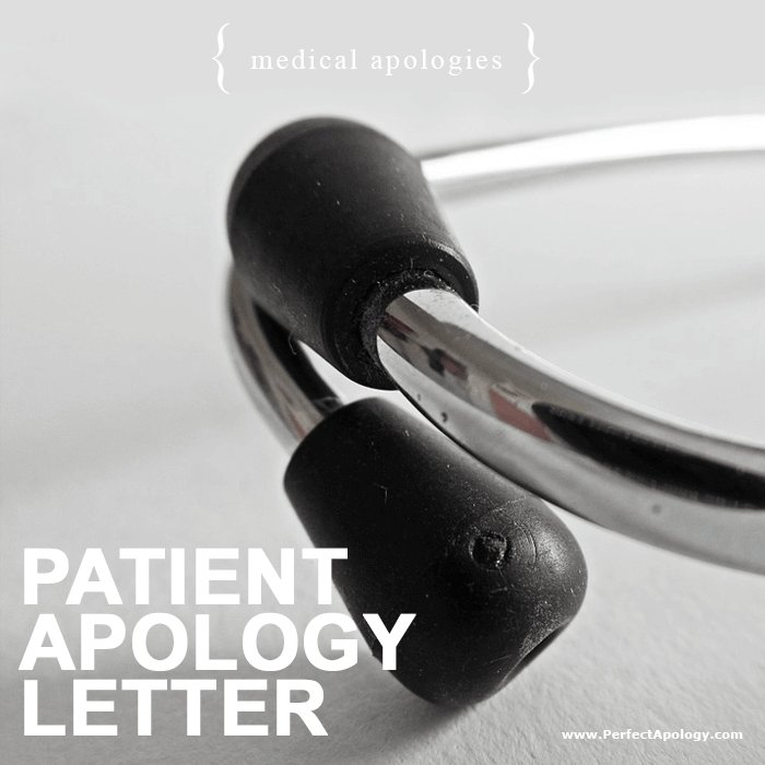Apology Letter to a Patient stethoscope on a white towel