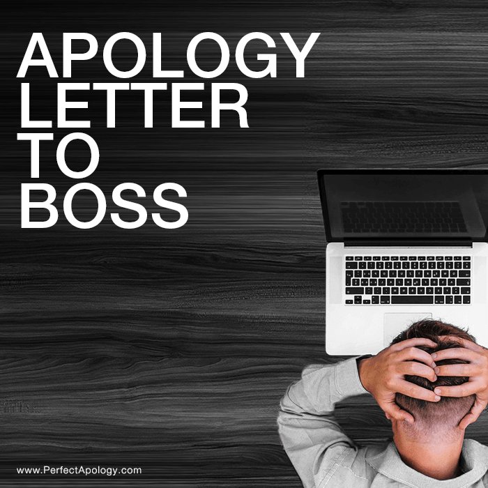 Apology Letter to Boss Man upset in front of his computer typing letter to boss