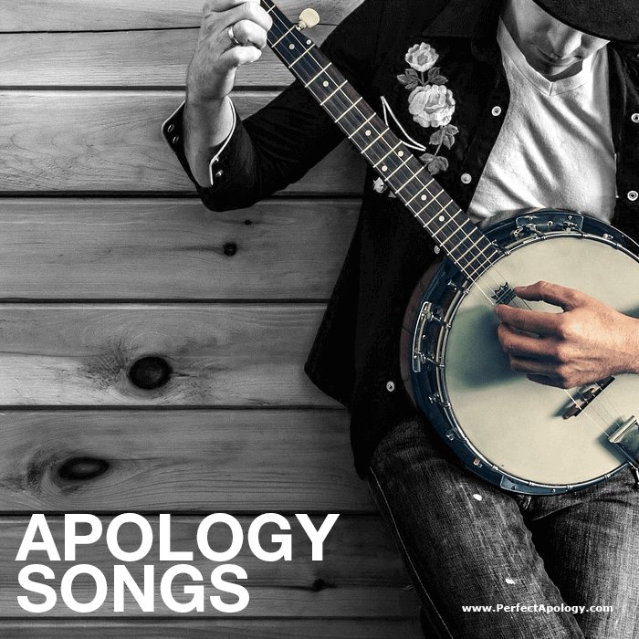Apology Songs musician playing an apology song on his guitar