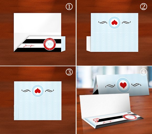 Steps for folding the envelope