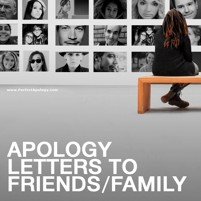 Apology Letters to Friends and Family Woman looking at a wall of photos of friends and family