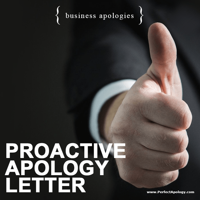 Proactive Business Apology Letter Businessman giving the thumbs up