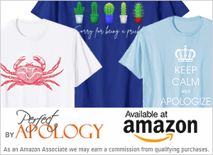 Apology & Sorry Shirts Available at Amazon